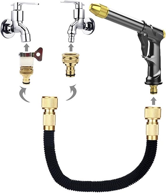 High-Pressure Expandable Garden Water Hose – 30 Meters Flexible Magic Hose with Sesame Granules, Perfect for Gardening, Farm Irrigation, and Car Washing Nawazia