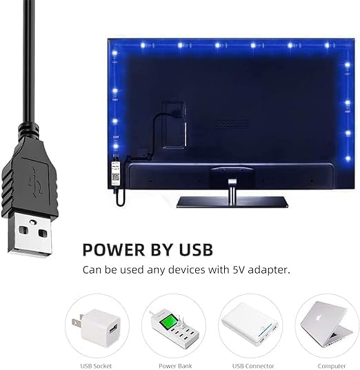 5m Bluetooth LED Strip with USB RGB TV Backlight | App Control & Music Sync Nawazia