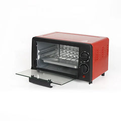 Multi-Function Electric Oven | 12L Mini Air Fryer Chicken Oven | Portable Tabletop Baking Oven with Bakeware & Rack | Stylish Red Compact Cake Oven Nawazia