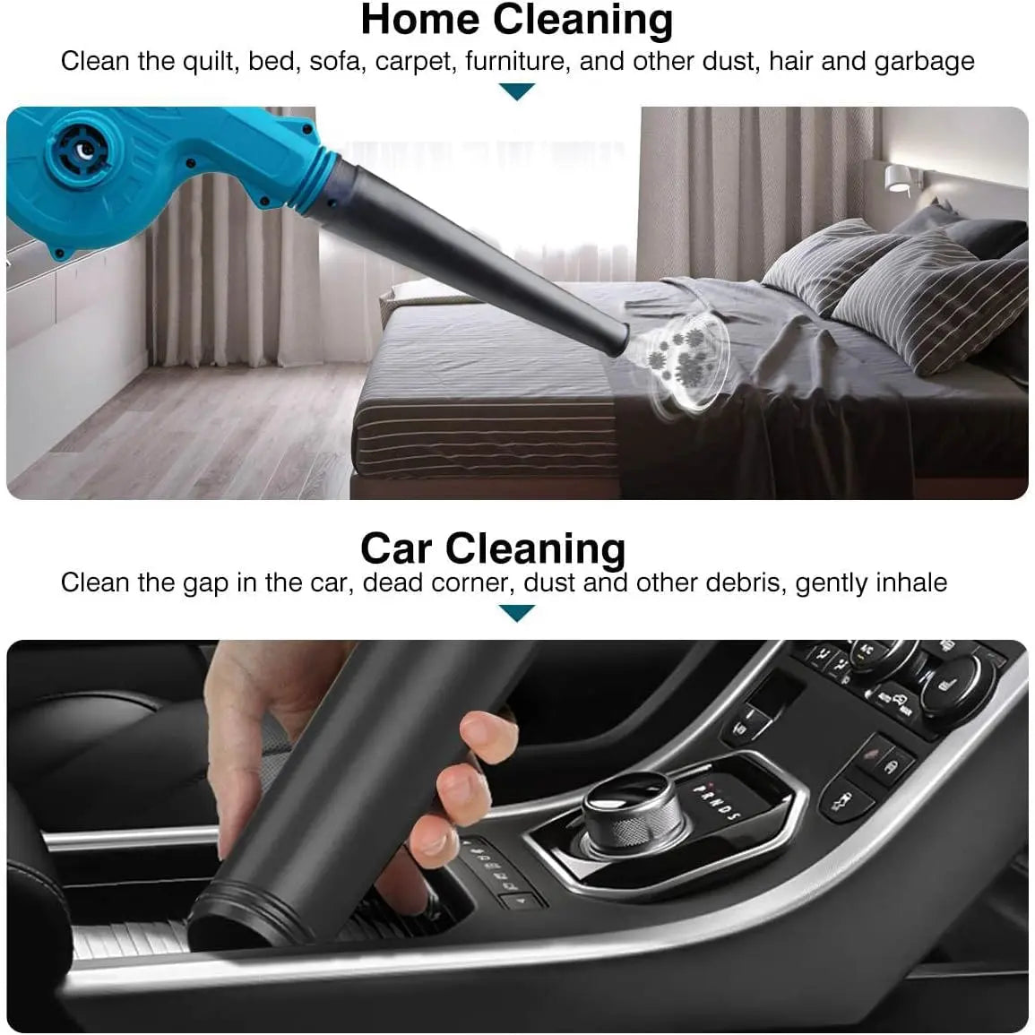 Cordless Leaf Blower | 21V 2-in-1 Blower Vacuum | Lightweight, Battery-Powered Handheld Air Blower for Leaves, Debris, and Dust Removal Nawazia