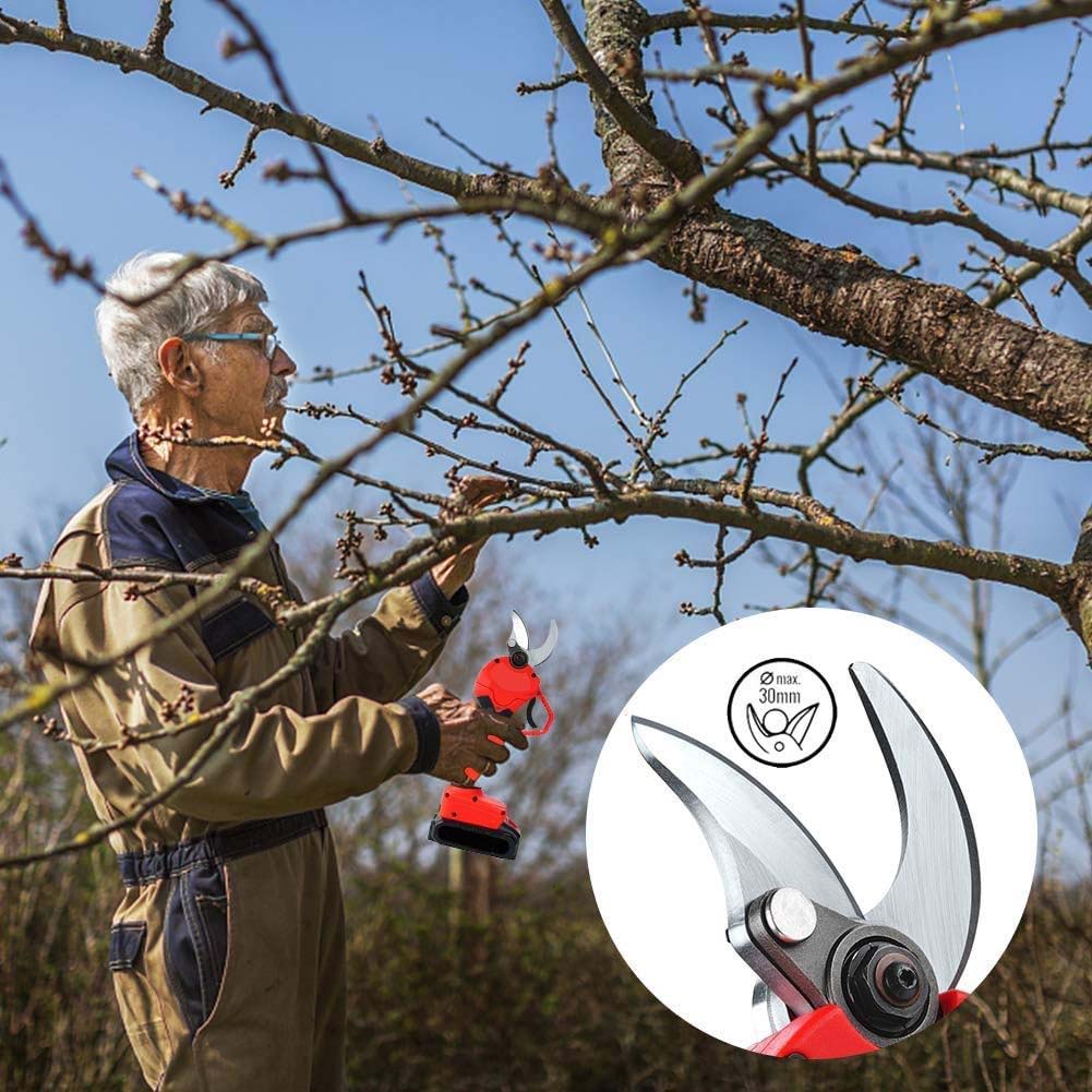 Cordless Electric Pruning Shears | Garden Tree Branch Pruner with 30mm Cutting Diameter | Ergonomic ABS Handle & Lightweight Design Nawazia