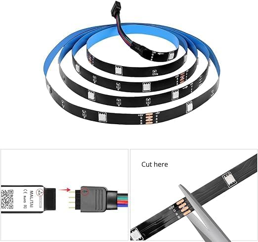 5m Bluetooth LED Strip with USB RGB TV Backlight | App Control & Music Sync Nawazia