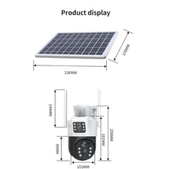 4G LTE Solar Battery Outdoor Camera | HD 4MP | Full-Color Night Vision | Motion Alerts | Sound/Light Warning | IP66 Waterproof | Cloud/TF Card Storage