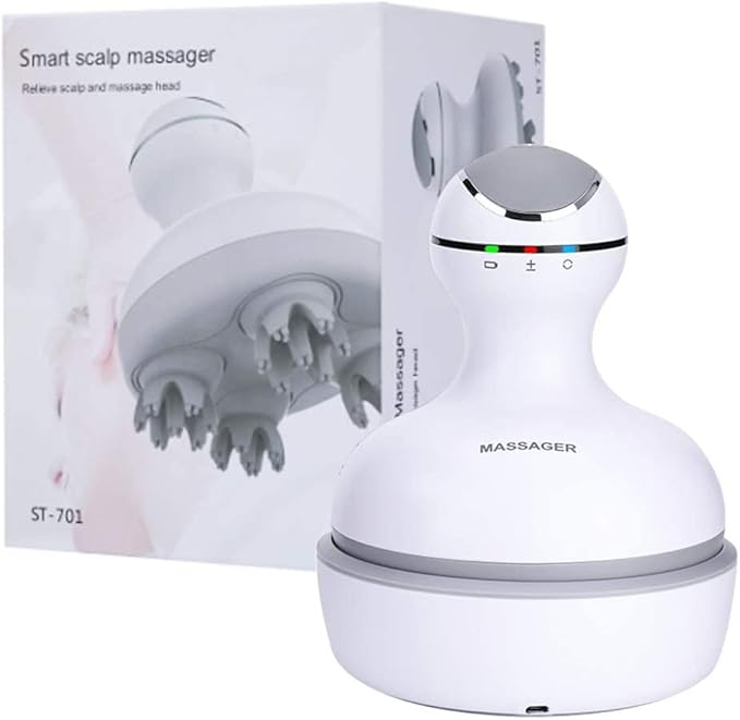 Smart 4D Head Massager | Electric Scalp Massager with 4 Heads & 84 Nodes | Hair Growth & Stress Relief Nawazia