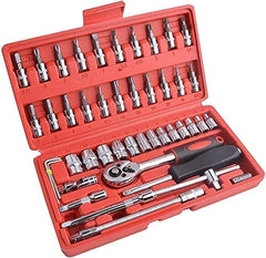 46pcs Manual Machine Auto Repair Tool Set | Comprehensive Toolkit for Handyman and DIY Projects