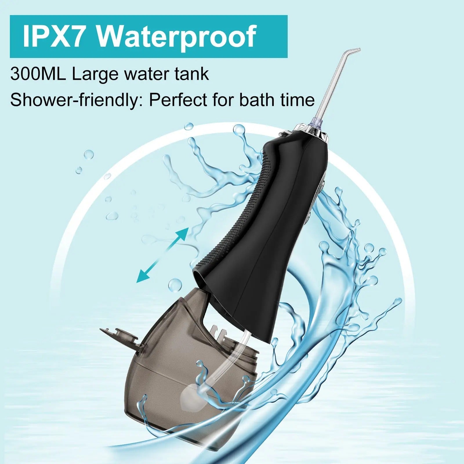 Portable Dental Water Flosser – Rechargeable Oral Irrigator with Bag, IPX7 Waterproof, Perfect for Home and Travel Nawazia