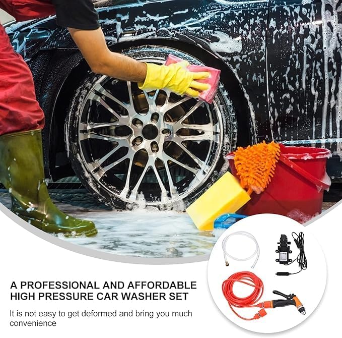 Car Washer Kit – High-Pressure Electric Washer Pump for Vehicles, Windows, and Garden Cleaning Nawazia