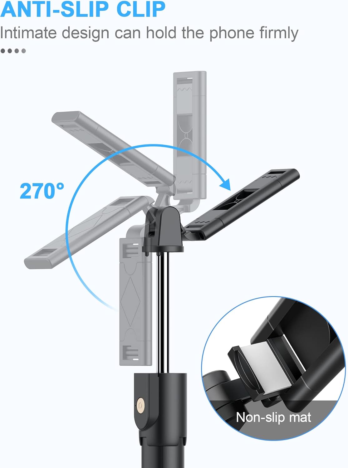 3-in-1 Bluetooth Selfie Stick Tripod Monopod with Remote Control | Telescopic Aluminum Alloy Selfie Stick | Stable Hands-Free Photos & Videos Nawazia