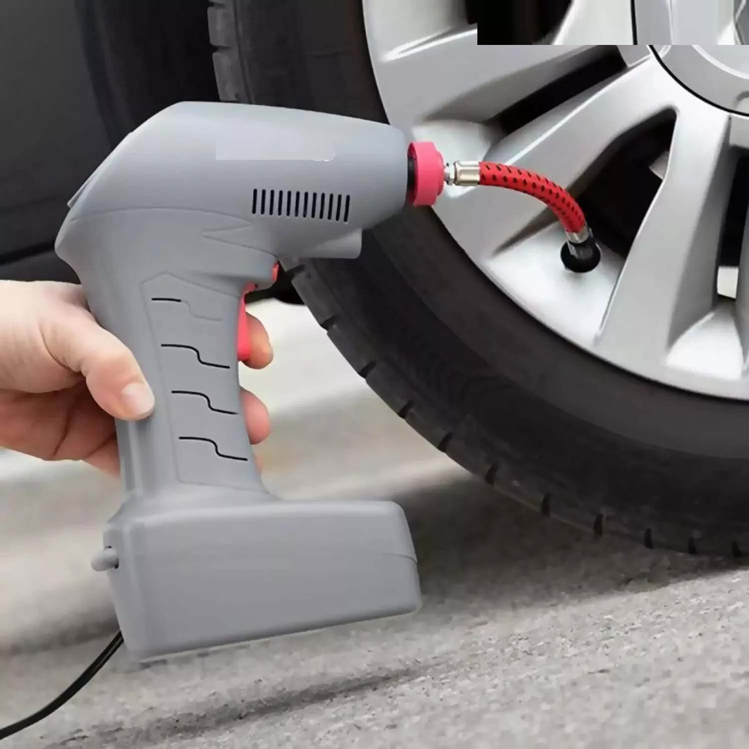 Automatic Cordless Tire Inflator | Portable Air Compressor with Rechargeable Battery