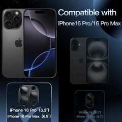 Camera Lens Protector for iPhone 16 Pro/Pro Max | 9H Tempered Glass 