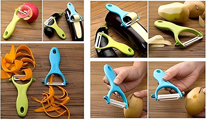 Ceramic Peeler & 'Y' Paring Knife Set | Pack of 6 Durable Kitchen Tools in Assorted Colors