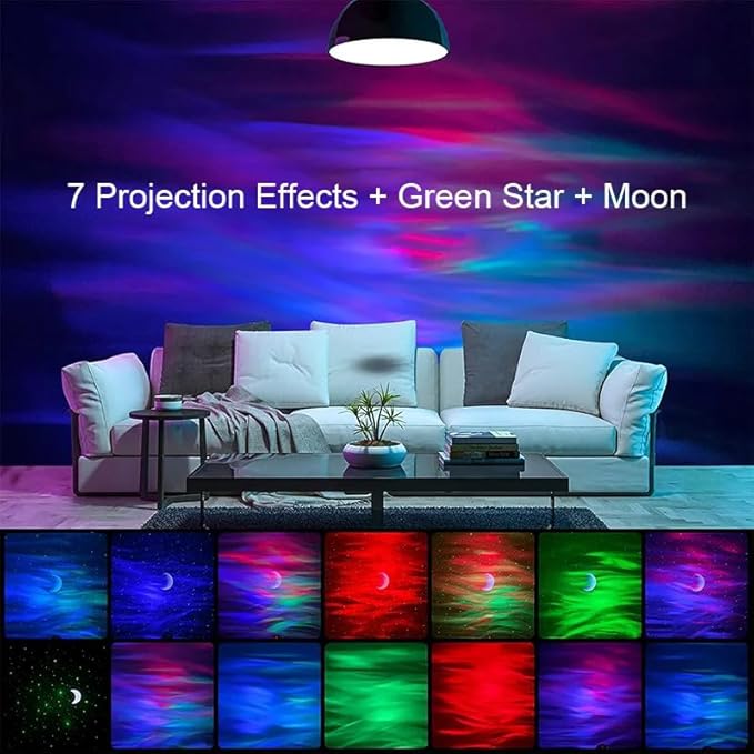 LED Projector Light – Galaxy Star Projector 3 in 1 Aurora Effects with Bluetooth, White Noise Nawazia