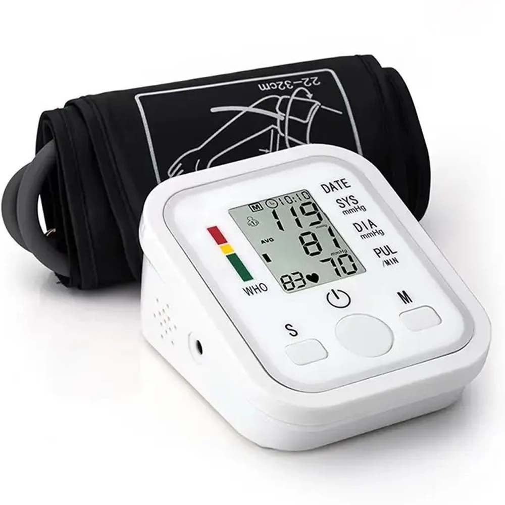 Digital Tensiometer - Automatic Arm Blood Pressure Monitor with Heart Rate Measurement