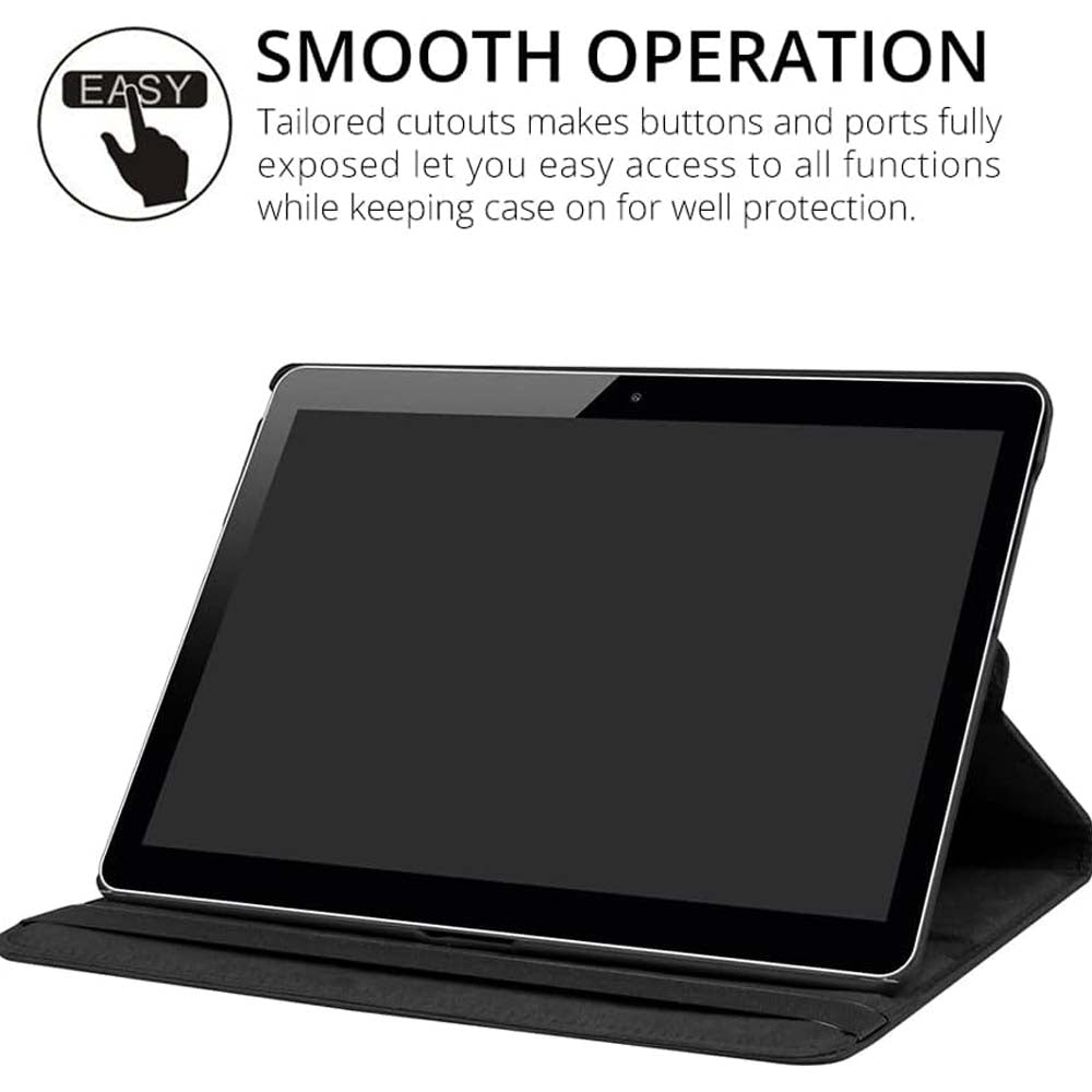 Durable Leather Case with 360° Rotation and Smart Cover for Huawei MatePad 