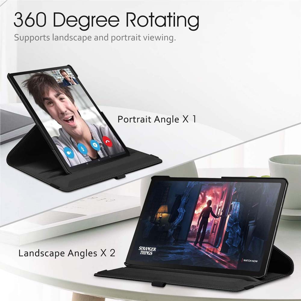 Durable PU Leather Stand Cover for Galaxy Tab S5e 10.5" with Rotating Feature