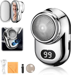 Fast Charging Digital Display Mini Shaver with Mirror