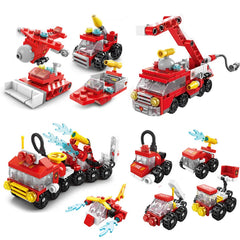 Fire Brigade Truck Building Blocks Set  