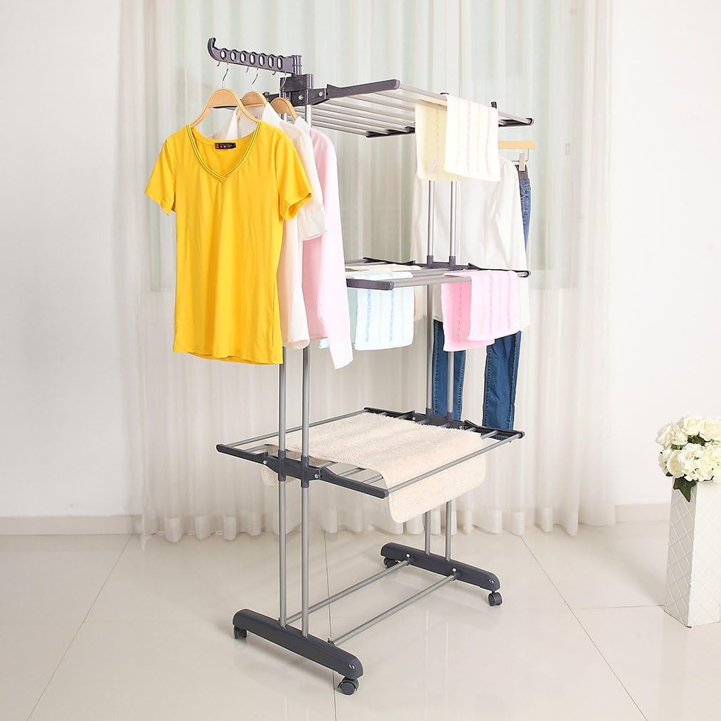 Foldable Rolling Drying Rack 