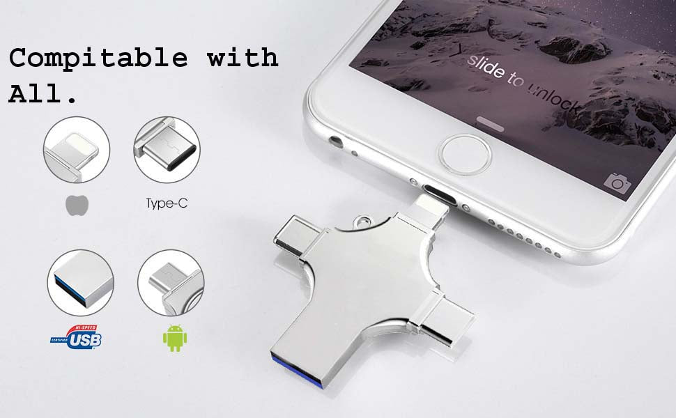 High-Speed USB A, USB C,