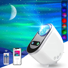 LED Projector Light – Galaxy Star Projector 3 in 1 Aurora Effects with Bluetooth, White Noise Nawazia