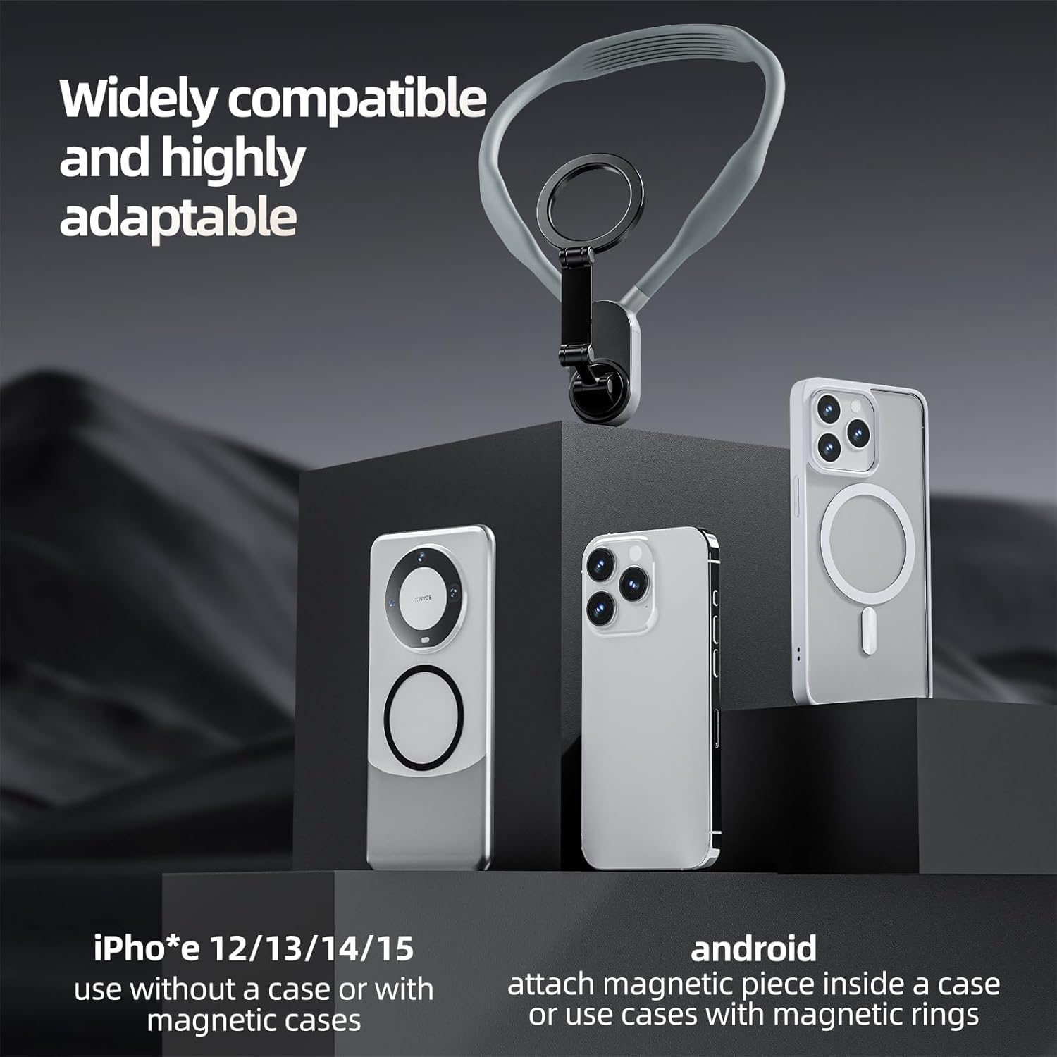 Magnetic Neck Mount Silicone Lazy Bracket