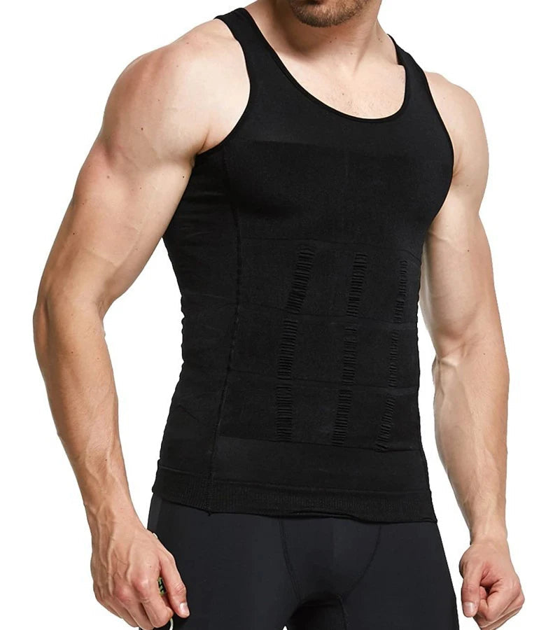 Men’s Slimming Body Shaper Compression Shirt | Abdomen Slimming Vest