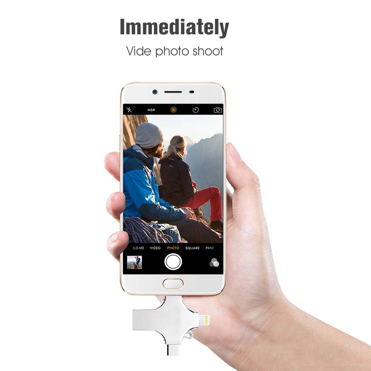 Micro USB & iPhone Connector | Compatible with iPhone, Android