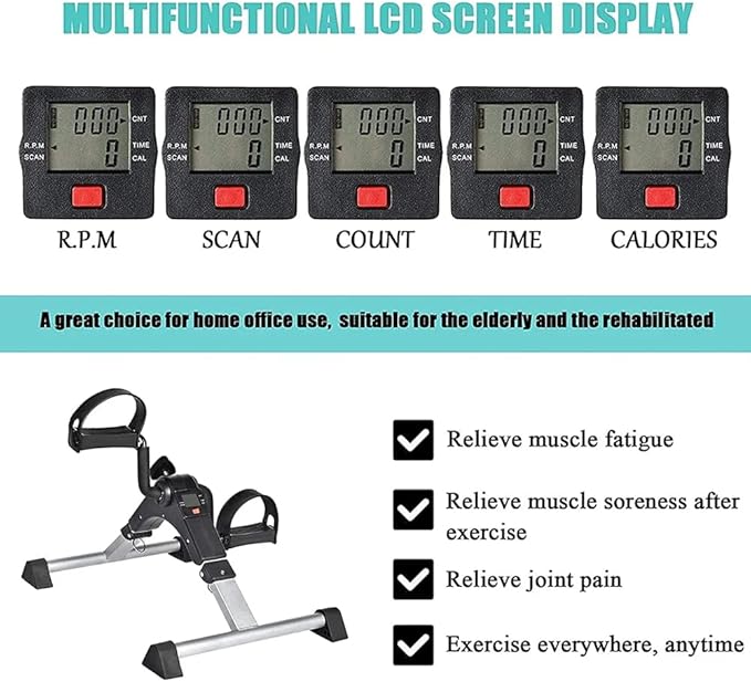 Mini Exercise Bike with LCD Monitor