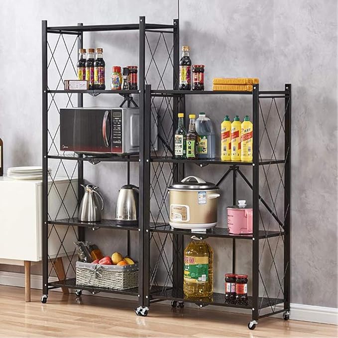 Mobile Folding Kitchen Storage Rack