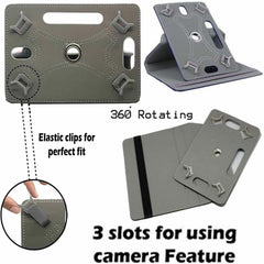 Multi-Color 360° Rotating Case for Universal 8/9-Inch Tablets with Multi-Angle Stand