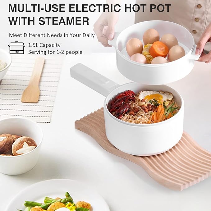 Multi Use Electric Hot Pot With Steamer