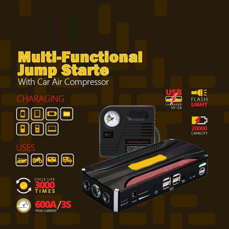 Portable Car Jump Starter & Air Blower Power Bank