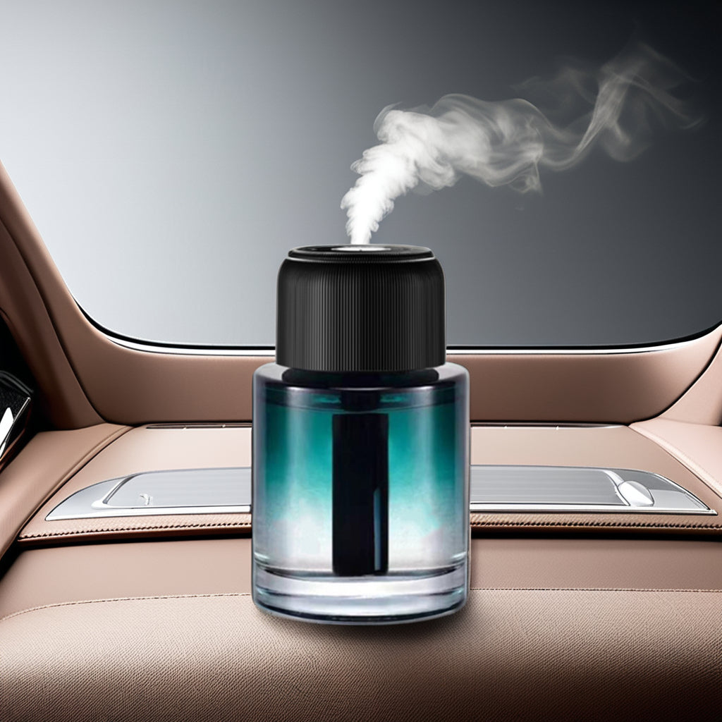 Portable Smart Atomized Car Aroma Diffuser | ABS+Glass Material | Long Battery Life | Air Freshener for Home, Office, and Travel | Pure Oil Diffuser

