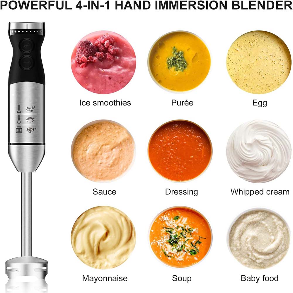 Powerful 4 in 1 Hand Immersion Blender 