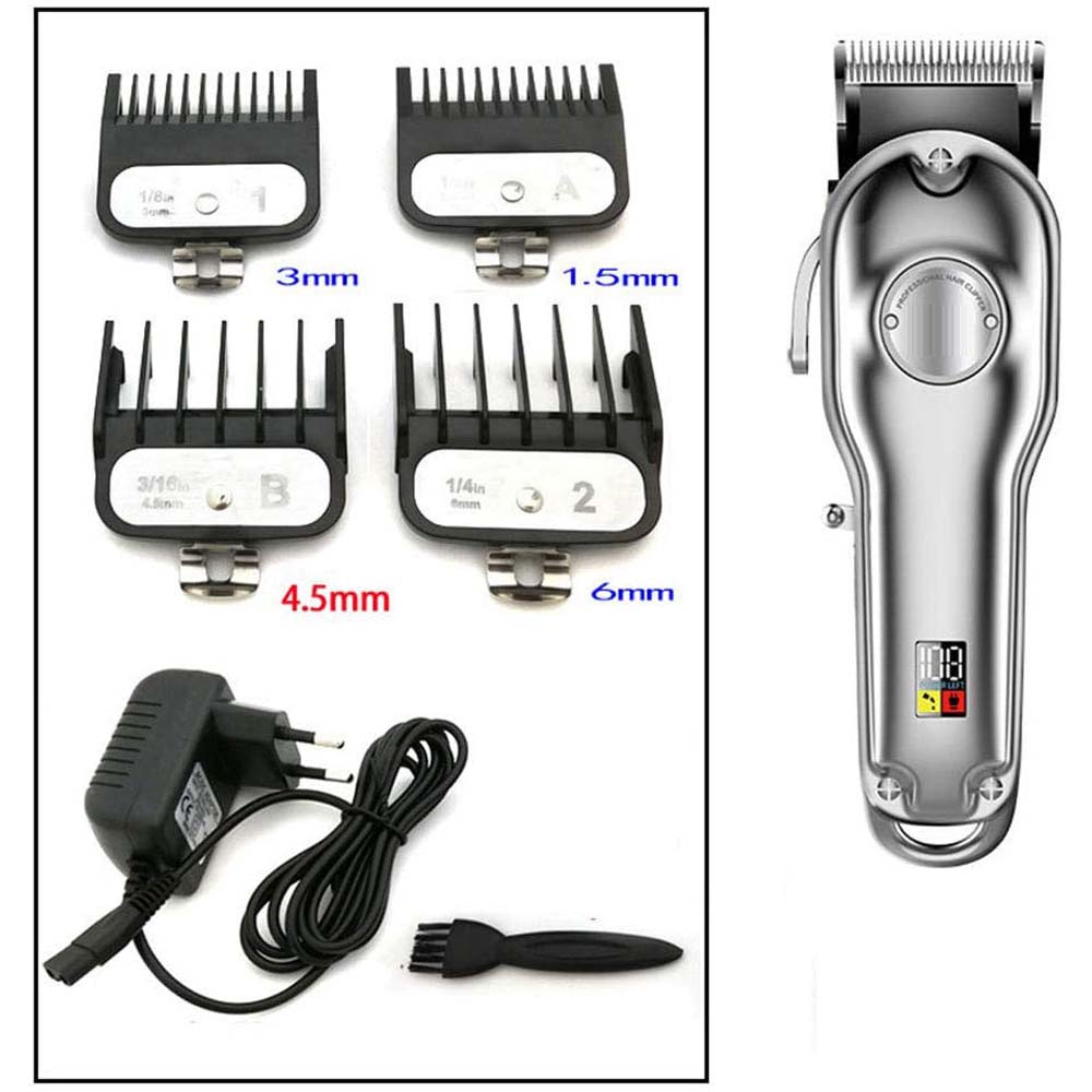Professional Hair Clipper for Men - Cordless Rechargeable Grooming Kit with T Blade Trimmer
