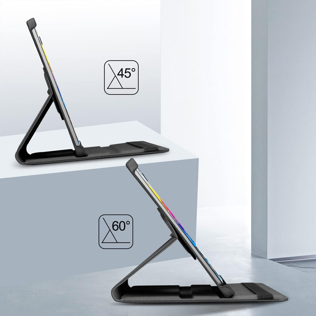 Protective Leather Smart Cover for iPad 10th Gen 10.9" with 360° Rotating Stand