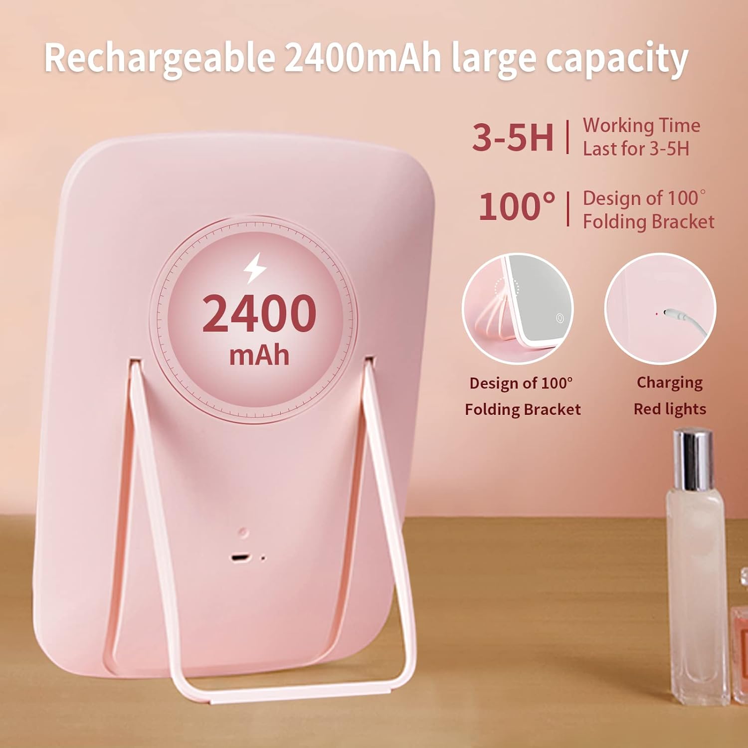 Rechargeable 2400 mAh Large capacity 
