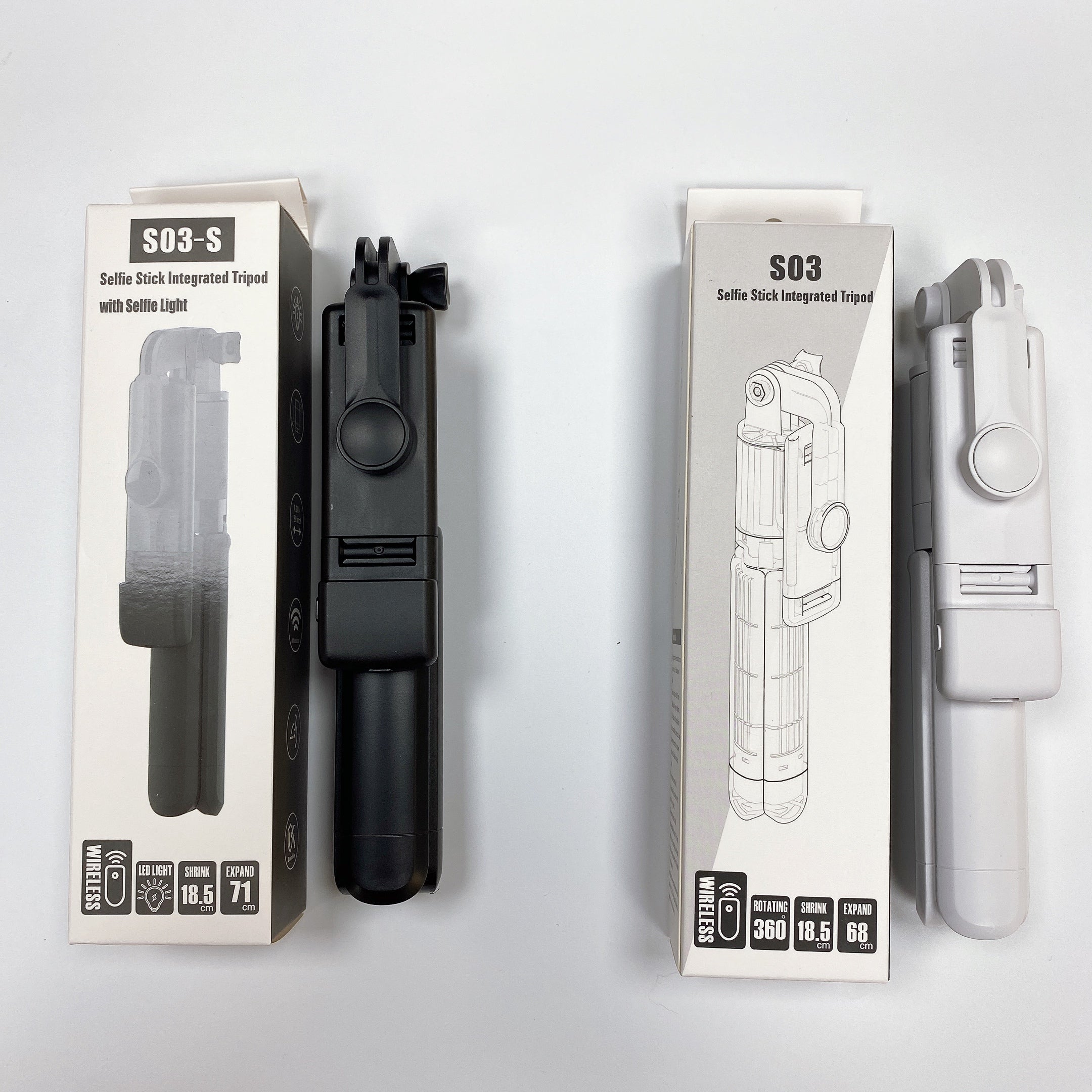 Selfie Stick Tripod with Wireless Remote & 360° Rotation | Mini Extendable Stand Holder with LED Fill Light