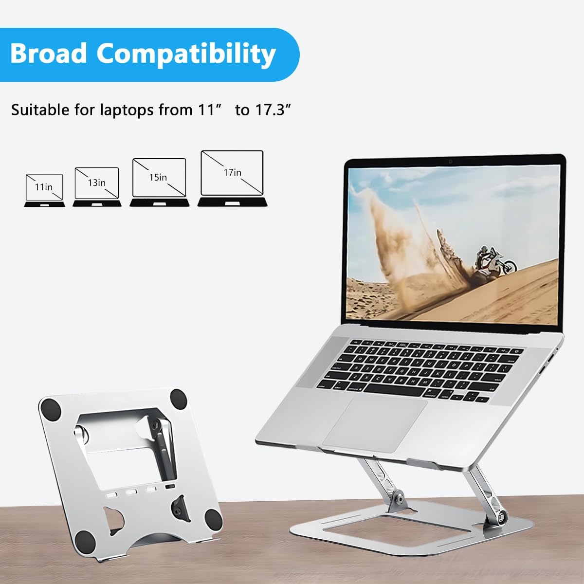 Silver Laptop Stand مكتب أنيق