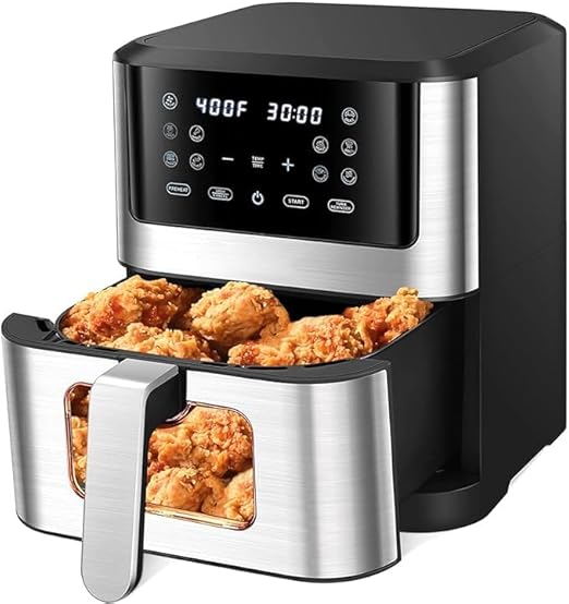 Smart Air Fryer – 1500W with Visible Cooking Window