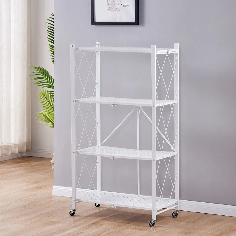 White Folding Kitchen Storage Rack