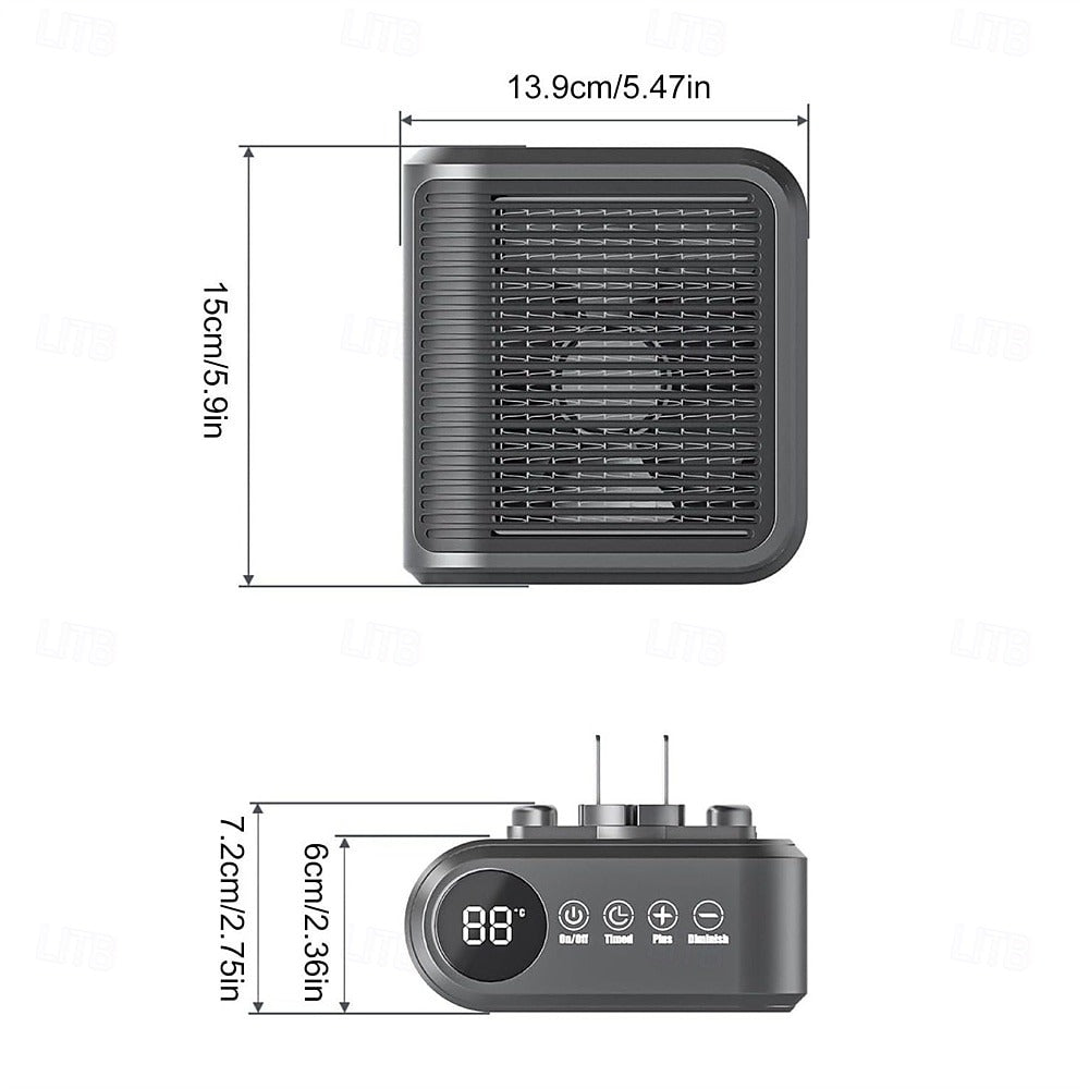 Energy-Efficient Wall-Mounted Mini Heater with Intelligent Temperature Control, Timing Function, Remote Control & Safety Features Nawazia