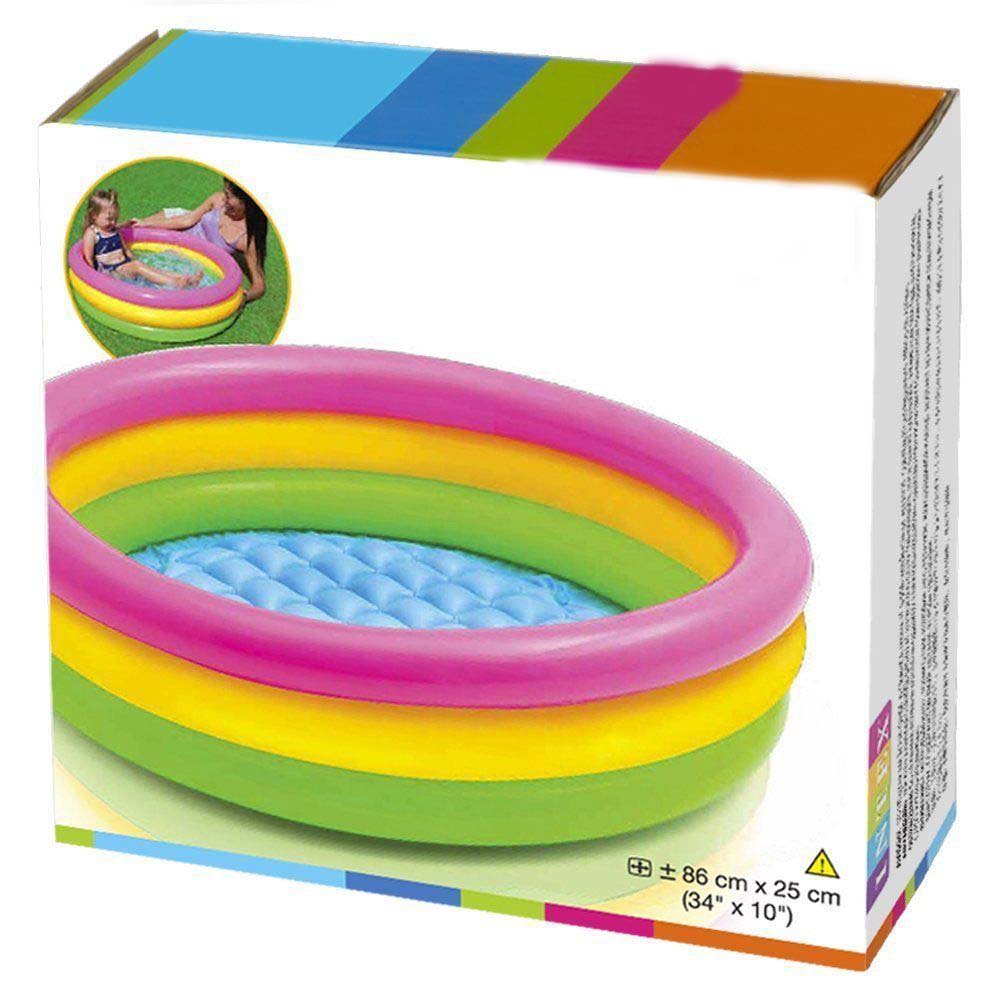 3 Rings Inflatable Sunset Glow Pool | Vibrant Swimming Pool for Babies & Toddlers | Safe, Durable & Easy to Use Nawazia