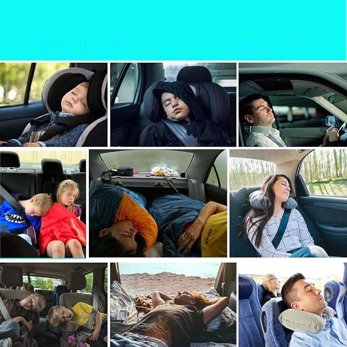 Car Air Mattress | Portable Inflatable Camping & Travel Bed | Comfortable Resting Mat for Car Backseat | Easy to Inflate & Store Nawazia