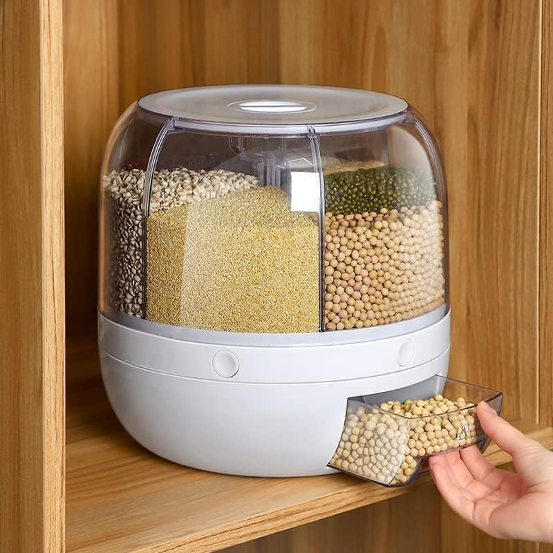 Multifunctional Grain Storage System – Large Capacity Grain Dispenser and Rice Box with Durable Build Nawazia