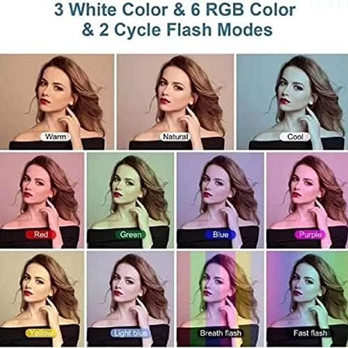 MJ38 RGB 25W Soft Ring Light | 38cm USB-Powered Light with Adjustable Tripod & Smartphone Stand | Ideal for Live Streaming & Content Creation Nawazia