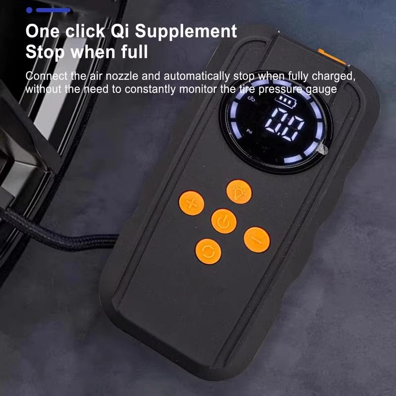 Portable 12V 150PSI Wireless Car Air Compressor | LED Display & Automatic Shut-Off | Compact Tire Inflator for Cars, Bikes & Sports Equipment Nawazia