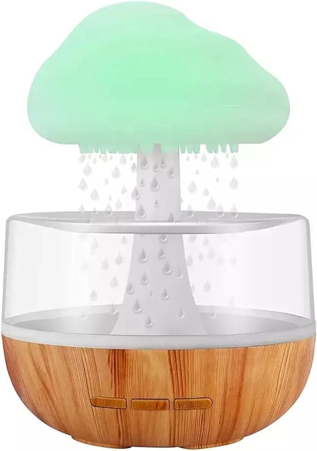 Rain Cloud Humidifier | 450ml Mini Cool Mist Humidifier with 7 LED Lights | USB Personal Desktop Humidifier Nawazia