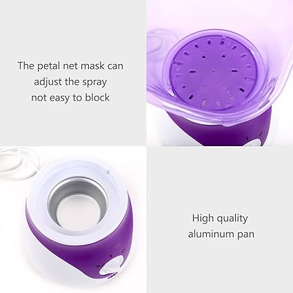 Facial Steamer | Professional Face Sauna Mask & Steam Inhaler | Moisturizer with Aroma Diffuser (Purple) Nawazia