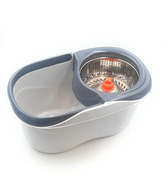 Clean Smart Spin Mop | Twin Split Bucket | 360° Wet & Dry Mop with Disinfectant Bottle & 2 Pads | Space-Saving Hygienic Cleaning Tool Nawazia